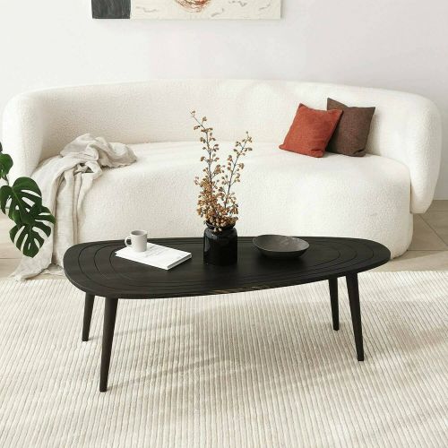 Tavolino da salotto Beid, Tavolo basso da soggiorno, Ripiano da caffè, Tavolino per divano, 115x50h38 cm, Antracite