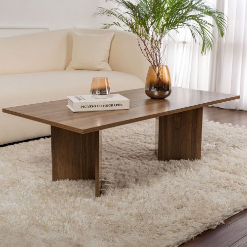 Tavolino da Salotto Marrone Noce Forma Rettangolare Materiale Piano in Legno Nobilitato 119x60x40h cm, Colore Ripiano Marrone - Turate