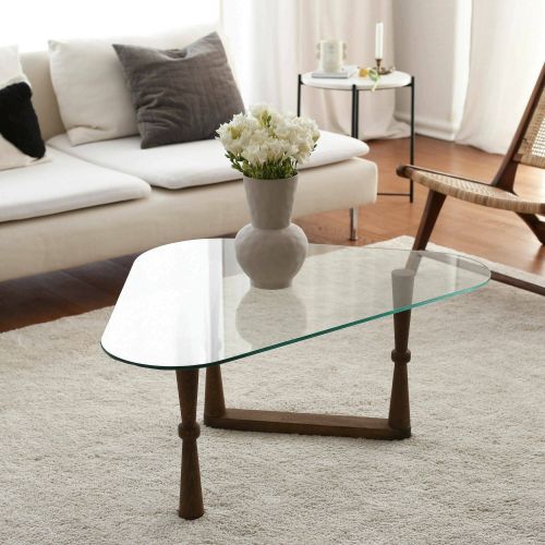 Tavolino da Salotto Marrone Noce Portariviste Forma Rettangolare 96x81x41h cm, Sfumatura Colore Struttura Noce - Messico