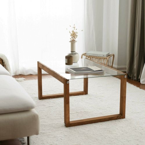 Tavolino da Salotto Marrone Quercia Portariviste Forma Rettangolare 85x55x40h cm, Sfumatura Colore Struttura Quercia - Aldino