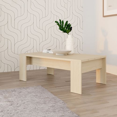 Tavolino da Salotto Marrone Rovere Forma Rettangolare Colore Ripiano Marrone 120x67x43h cm, Sfumatura Colore Struttura Rovere - Bertona