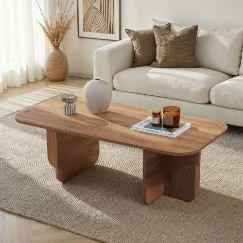 Tavolino da Salotto Marrone Rovere Forma Rettangolare Materiale Piano in Legno Nobilitato 120x60x41h cm, Colore Ripiano Marrone - Nomeva