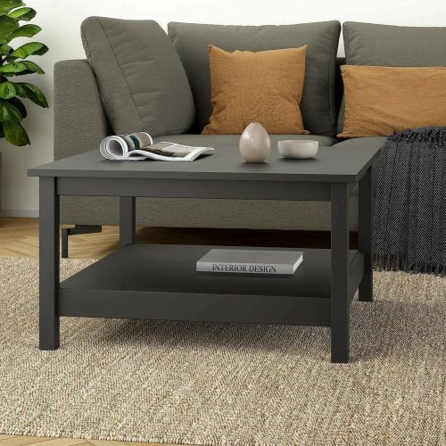 Tavolino da salotto quadrato nero 81x81x45h cm - Casato