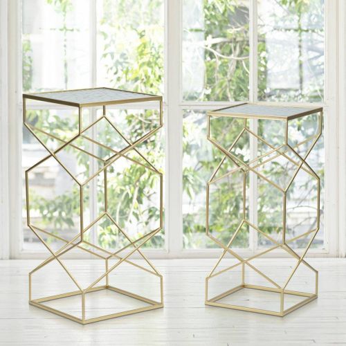 Tavolino da salotto quadrato oro 31x31x68h cm - George