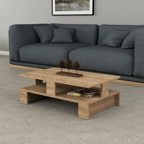 Tavolino da salotto rettangolare quercia 80x50x27h cm - Telescopio
