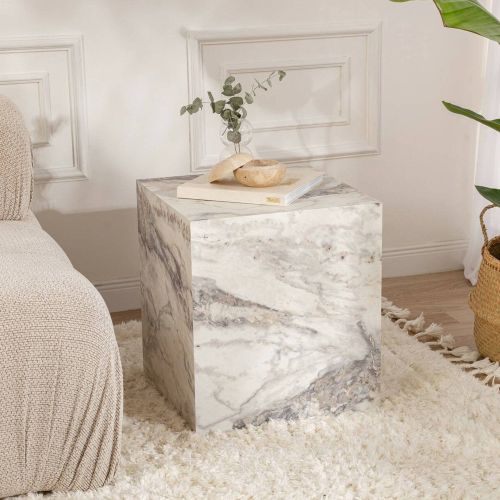 Tavolino salotto cubico marmo 45x45x50h cm - Imogen
