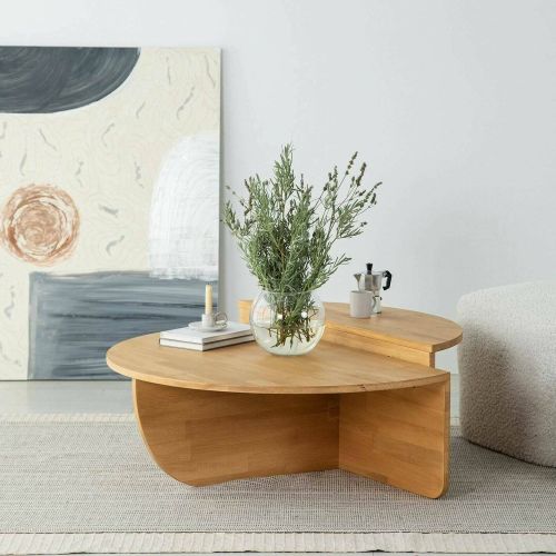 Tavolino salotto irregolare quercia 90x60x35h cm - Azim