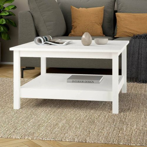 Tavolino salotto quadrato bianco 81x81x45h cm - Casato