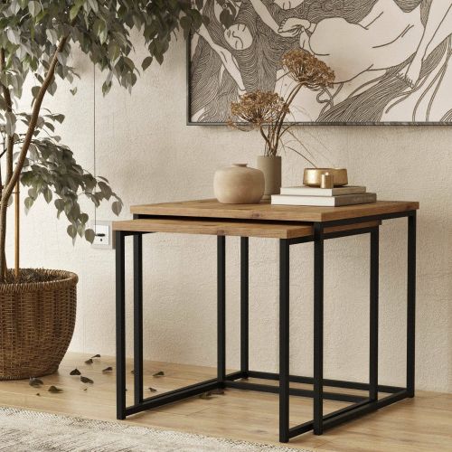 Tavolino salotto quadrato quercia 50x50x48h cm - Magliano
