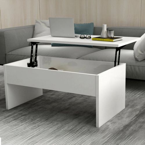 Tavolino salotto rettangolare bianco 90x45x52h cm - Marinone