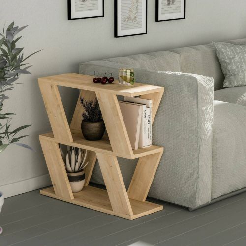 Tavolino soggiorno irregolare quercia 60x22x57h cm - Beniamina