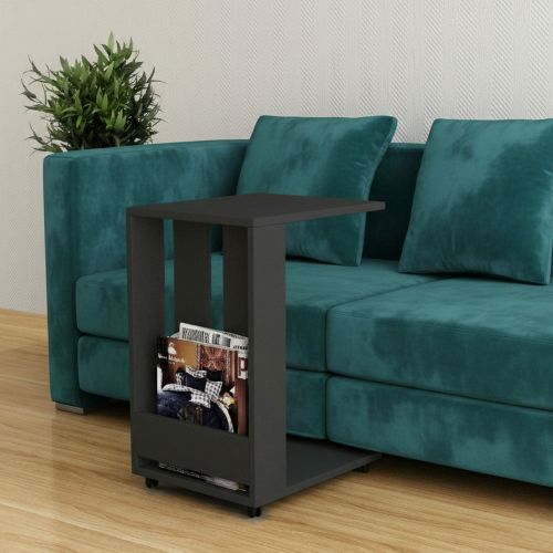 Tavolino soggiorno rettangolare antracite 37x45x60h cm - Kyant