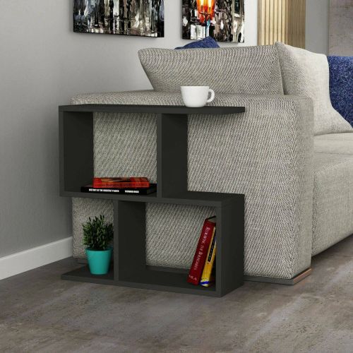 Tavolino soggiorno rettangolare antracite 60x20x60h cm - Fabrizia