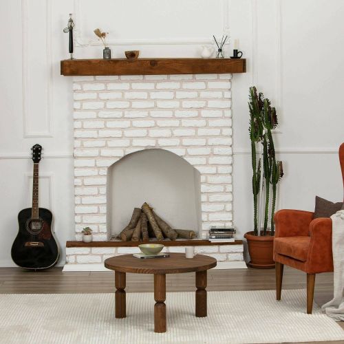 Tavolino soggiorno rotondo noce 70x70x40h cm - Victorien