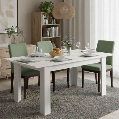 Tavolo allungabile 6-8 posti 140-190x90cm bianco - Abudula