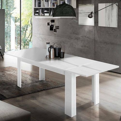 Tavolo allungabile 8-10 posti 140-190x90cm bianco lucido - Arizon