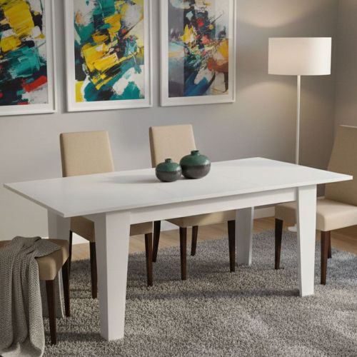 Tavolo Allungabile Bianco Allungabile Meccanismo Estensione Allunga Centrale 200x88x78h cm, Lunghezza Massima 200 cm - Salmour
