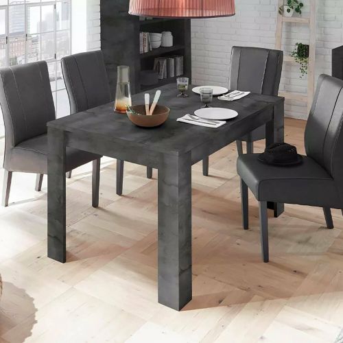 Tavolo allungabile Corbara, Consolle con allunghe, Tavolo da pranzo multiuso, Ripiano estensibile da cucina, Made in Italy, 137x90 h79 cm, Ardesia