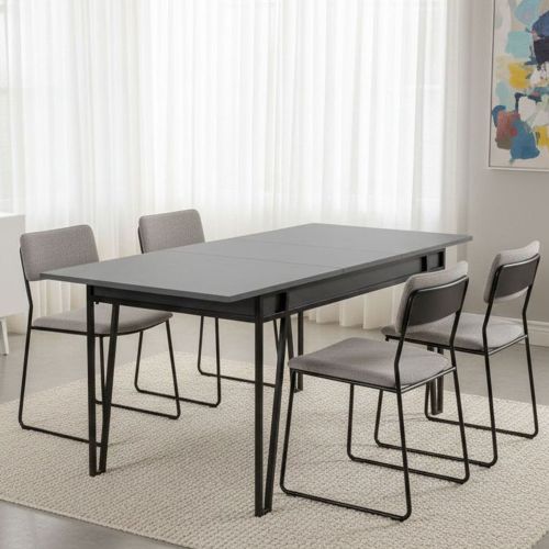 Tavolo allungabile elegante 6-8 posti 170x80cm antracite - Terralba
