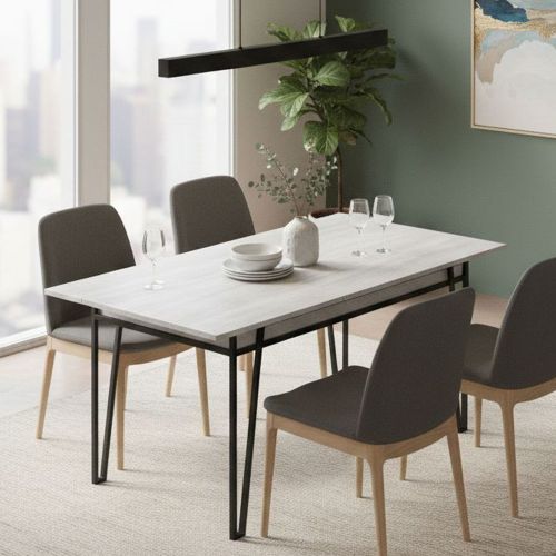 Tavolo allungabile elegante 6-8 posti 170x80cm bianco - Terralba