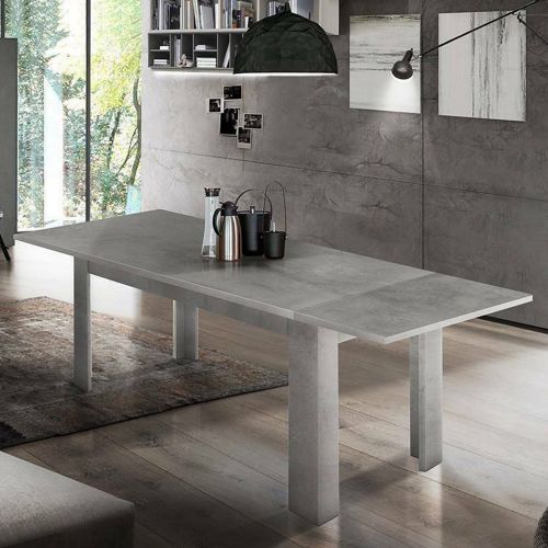 Tavolo allungabile grande 8-12 posti 160-210x90cm grigio - Agenore