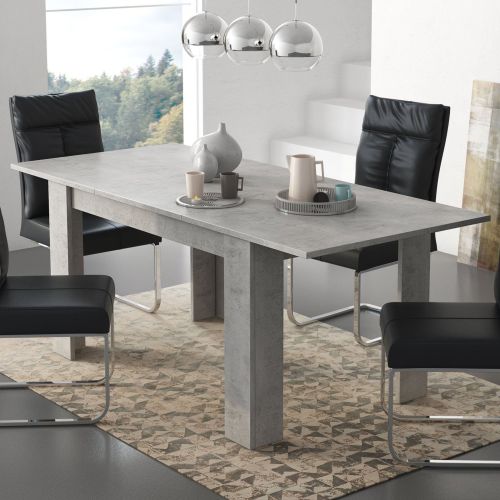 Tavolo Allungabile Grigio Cemento Allungabile Meccanismo Estensione Allunga Centrale 200x90x75h cm, Lunghezza Massima 200 cm - Marene