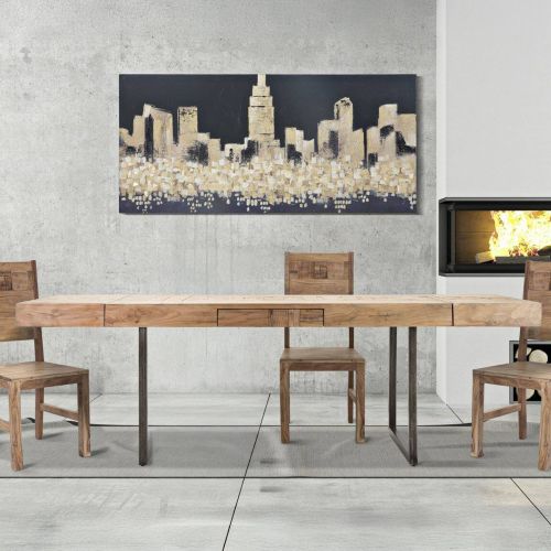 Tavolo allungabile Hadid, 160x90 h77 cm, Marrone e Nero