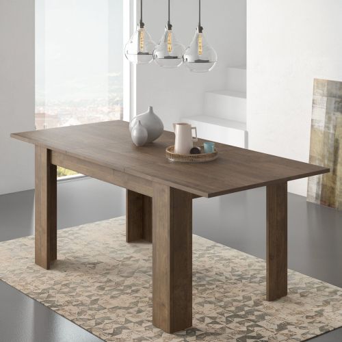 Tavolo Allungabile Marrone Noce Allungabile Meccanismo Estensione Allunga Centrale 200x90x75h cm, Lunghezza Massima 200 cm - Marene