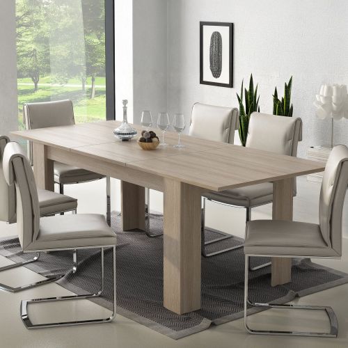 Tavolo Allungabile Marrone Olmo Allungabile Meccanismo Estensione Allunga Centrale 220x90x75h cm, Lunghezza Massima 220 cm - Campora