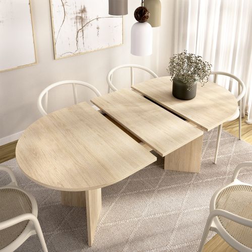 Tavolo Allungabile Marrone Rovere 6 Posti Allungabile 90x140x76h cm, - Espanola