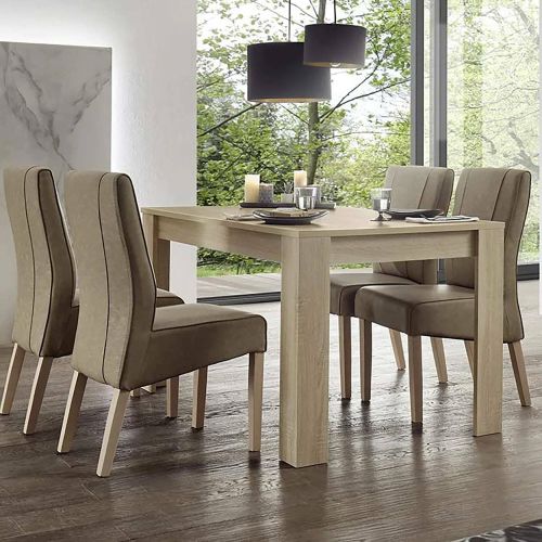 Tavolo allungabile Monticolo, Consolle con allunghe, Tavolo da pranzo multiuso, Ripiano estensibile da cucina, Made in Italy, 137x90 h79 cm, Rovere