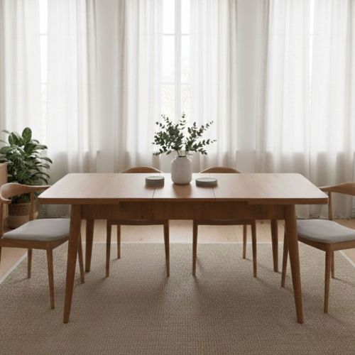 Tavolo allungabile vintage 6-8 posti 130x80cm noce - Dorotea