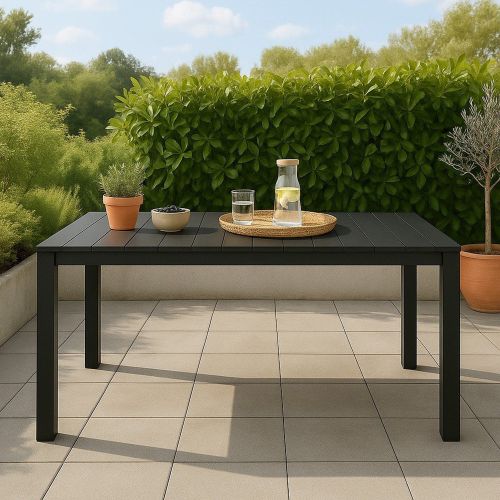 Tavolo da esterno 10 posti 160x98cm antracite - Magelang