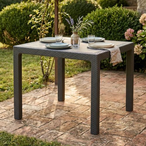 Tavolo da esterno 4 posti 95x95cm antracite - Terrace