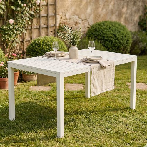 Tavolo da esterno 6 posti 150x90cm bianco - Askia