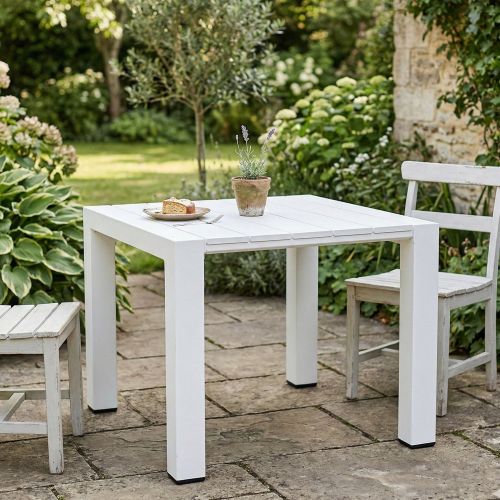 Tavolo da esterno 6 posti 90x98cm bianco - Malang