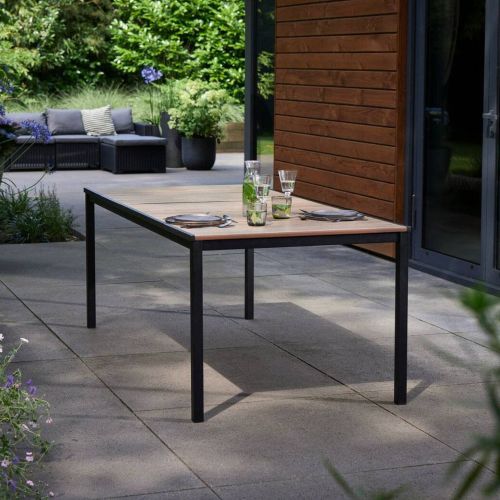 Tavolo da esterno 8 posti 200x95cm rovere e antracite - Sarnia