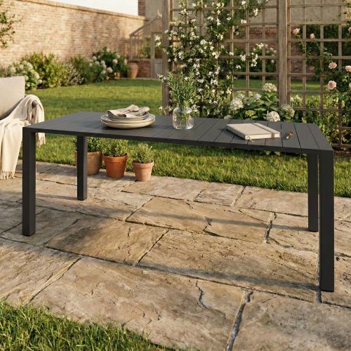 Tavolo da esterno allungabile 8-10 posti 160-230x98cm antracite - Lahat