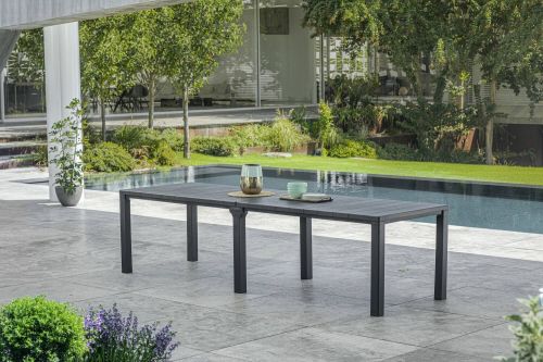 Tavolo da esterno Antico, Base per picnic, Piano da pranzo da giardino, Banco outdoor multiuso, 294x90 h75 cm, Antracite