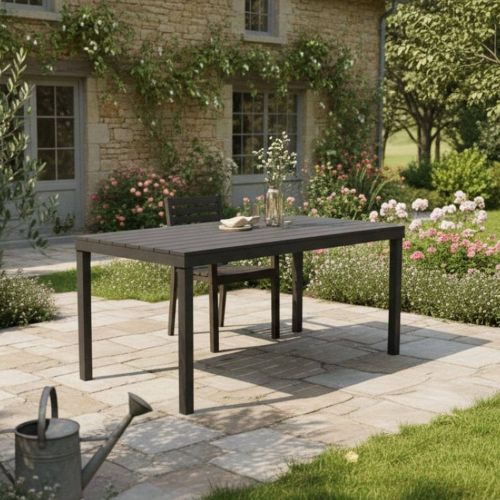 Tavolo da giardino 10 posti 80x138cm antracite - Asar