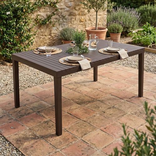 Tavolo da giardino 6 posti 150x90cm antracite - Askia