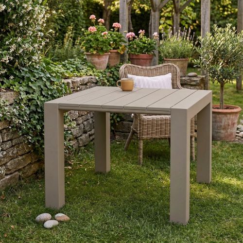 Tavolo da giardino 6 posti 90x98cm tortora - Malang