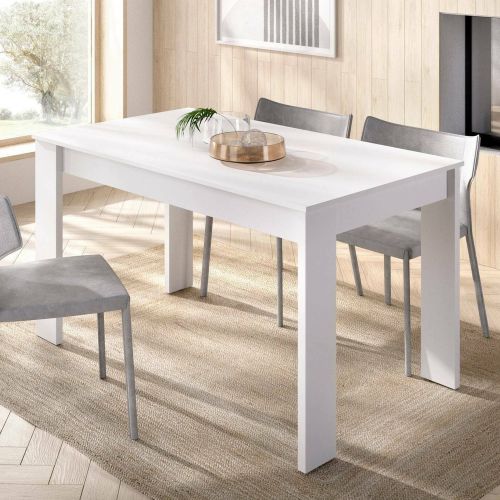 Tavolo da pranzo rettangolare 6 posti bianco 138x81cm - Alois