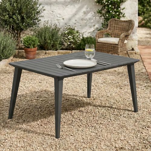 Tavolo da terrazza 6 posti 157x98cm antracite - Brockville