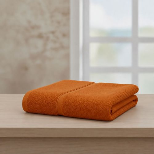 Telo Bagno Arancione 100% Puro Cotone, Grammatura 400 gsm - Sanaza Luxury