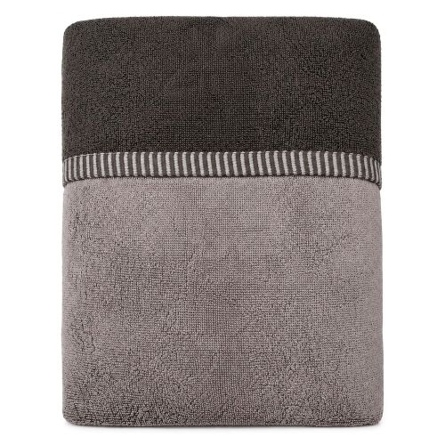 Telo Bagno Beige Crema Marrone 100% Cotone Egiziano a Fibra Lunga Pettinato Reversibile, Colore Struttura Marrone - Sazalo Luxury