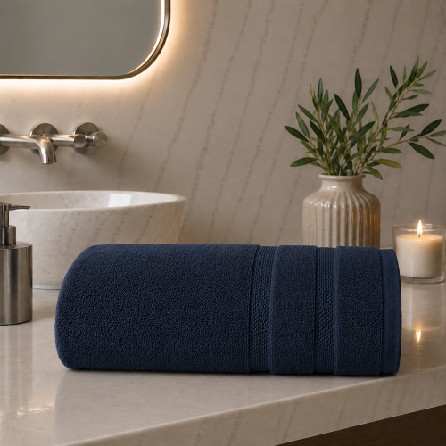 Telo Bagno Nero Antracite 100% Cotone Egiziano Pettinato e Mercerizzato, Sfumatura Colore Struttura Antracite - Rovarero Luxury