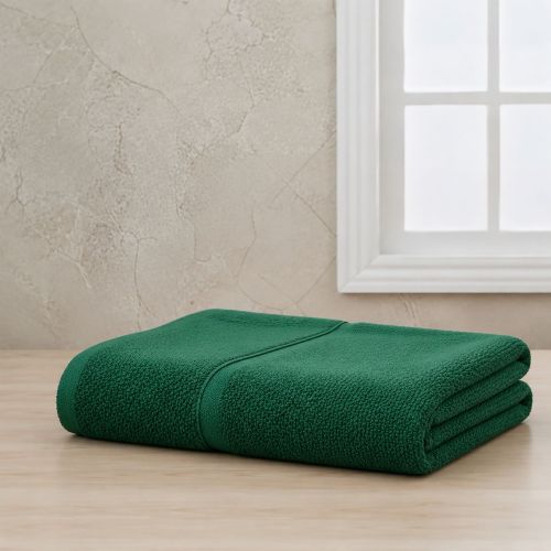 Telo Bagno Verde Scuro 100% Puro Cotone, Sfumatura Colore Struttura Scuro - Sanaza Luxury
