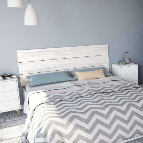 Testiera Letto Bianco Bianco Anticato Matrimoniale Colore Struttura Bianco 160x2.5 cm, Sfumatura Colore Struttura Anticato - Catino