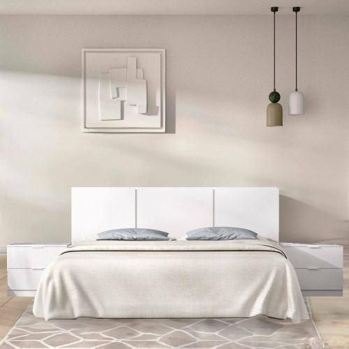 Testiera Letto Bianco Matrimoniale 256.8x34.2 cm, - Oliwa